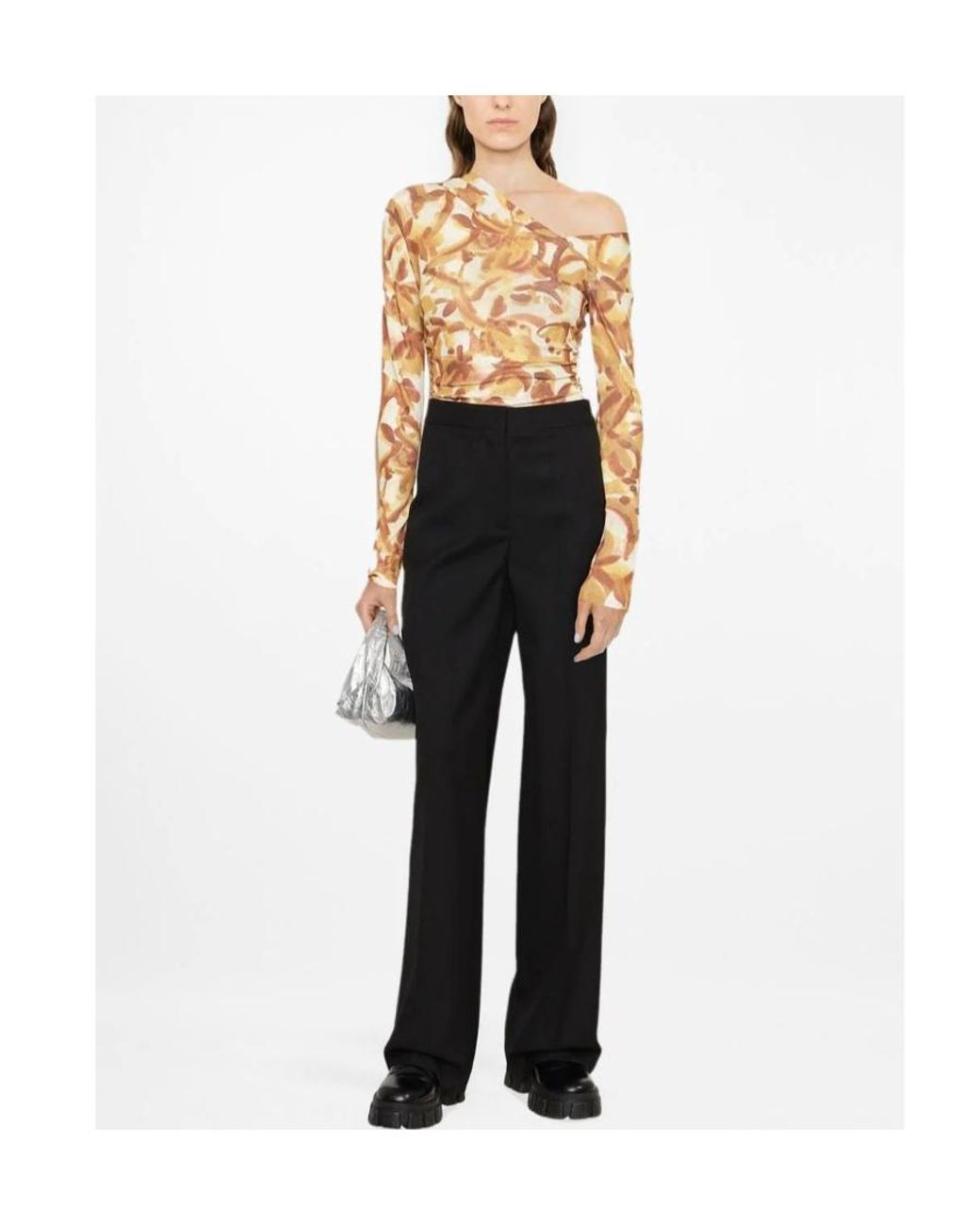 Stella McCartney Black Straight Leg Tailored Pants
