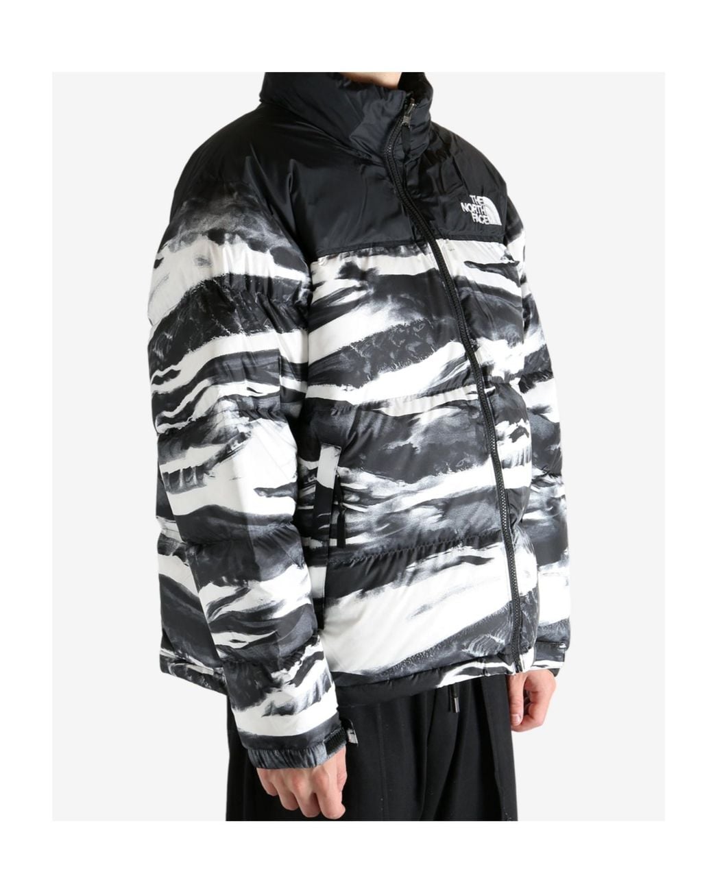 The North Face Black Logo Printed Zip-Up Jacket for men