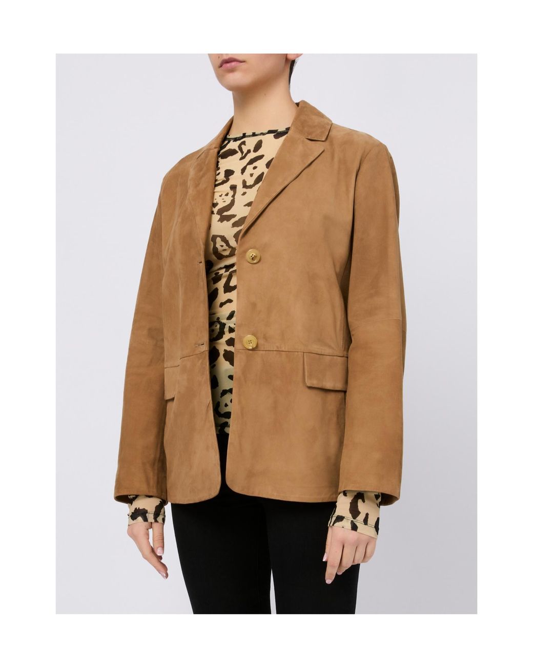 Max Mara Brown 'S Single-Breasted Long-Sleeved Jacket