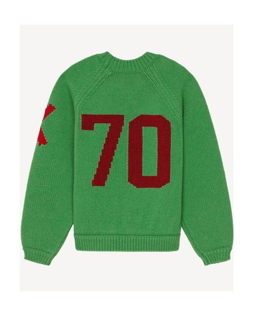 KENZO Green 'Varsity' Merino Wool Jumper