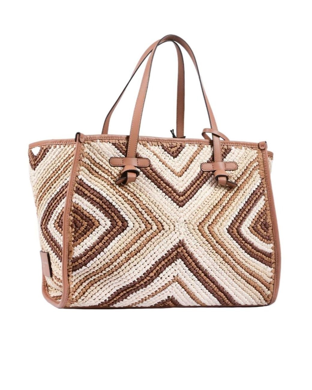 Gianni Chiarini Natural Marcella Crochet Shoulder Bag