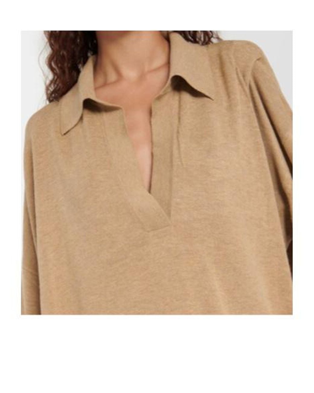 Isabel Marant Natural Collared Knit Sweater