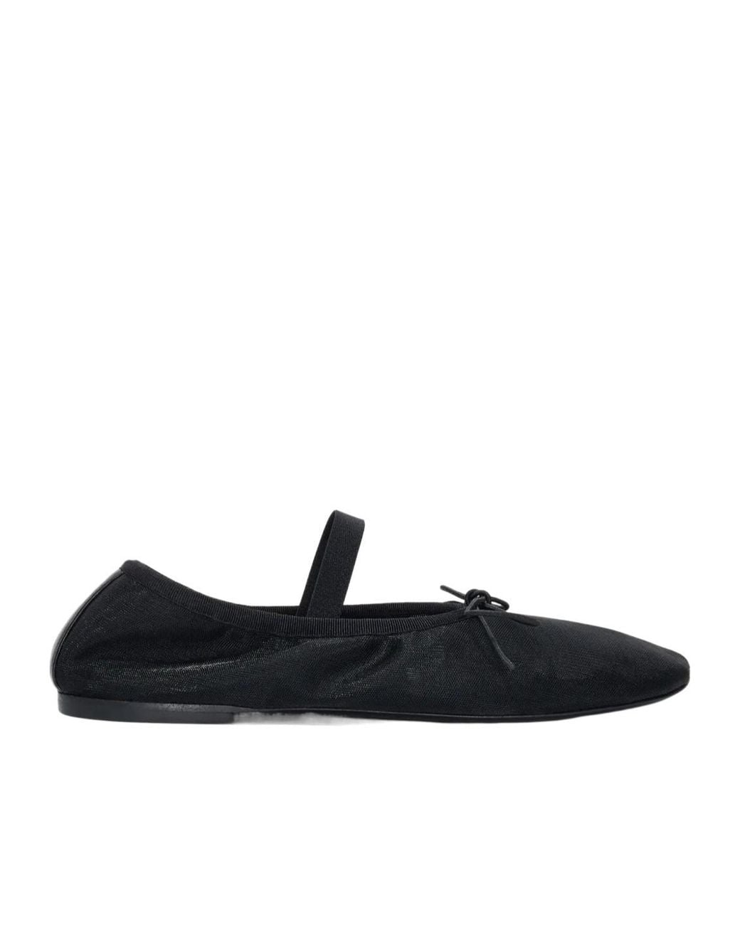 Proenza Schouler Black Glove Mary Jane Bow Ballerina Shoes