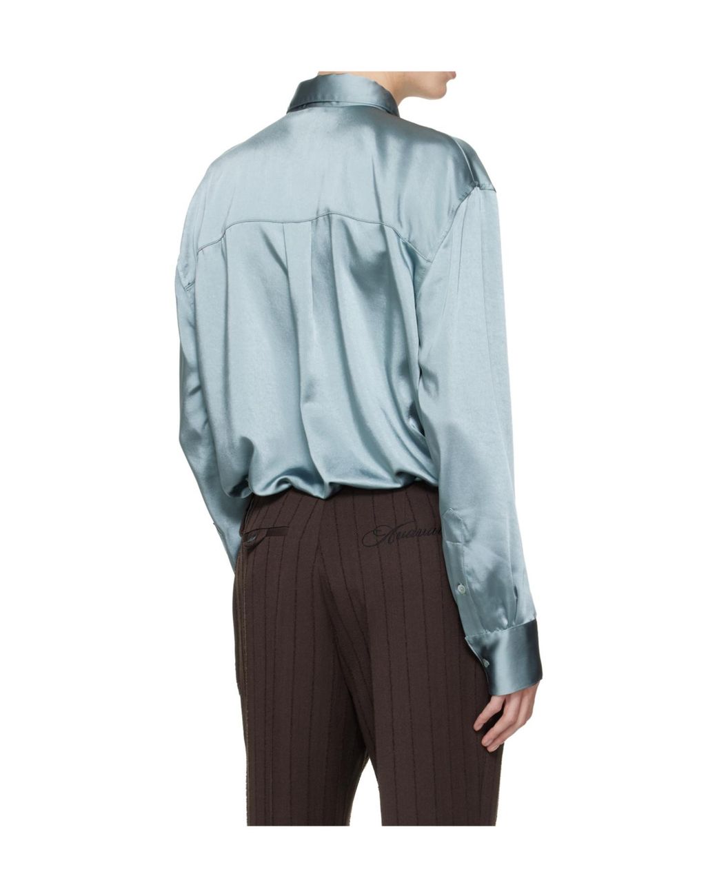 AVAVAV Blue Embroidered Logo Shirt for men
