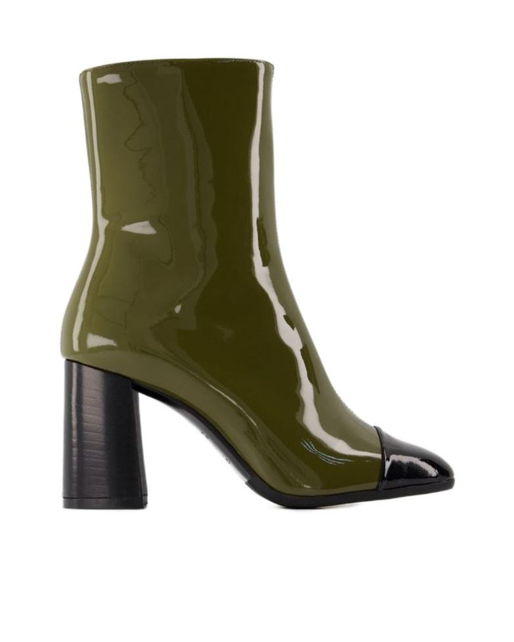 CAREL PARIS Green Carel Donna Zip-Up Heeled Boots