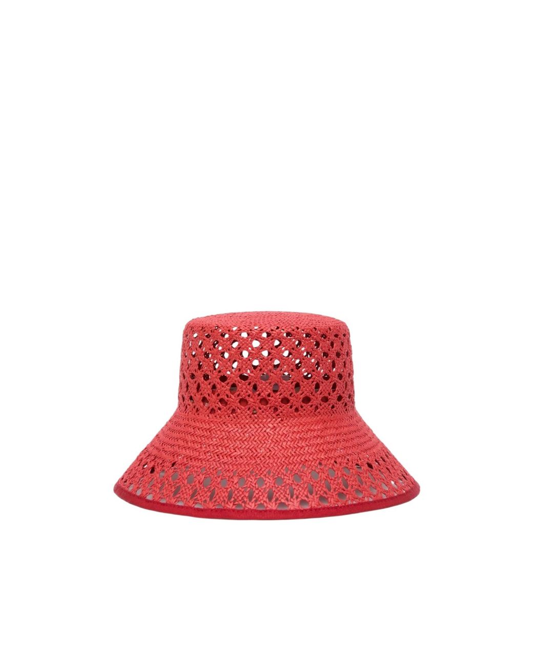 Max Mara Red Openwork Bucket Hat