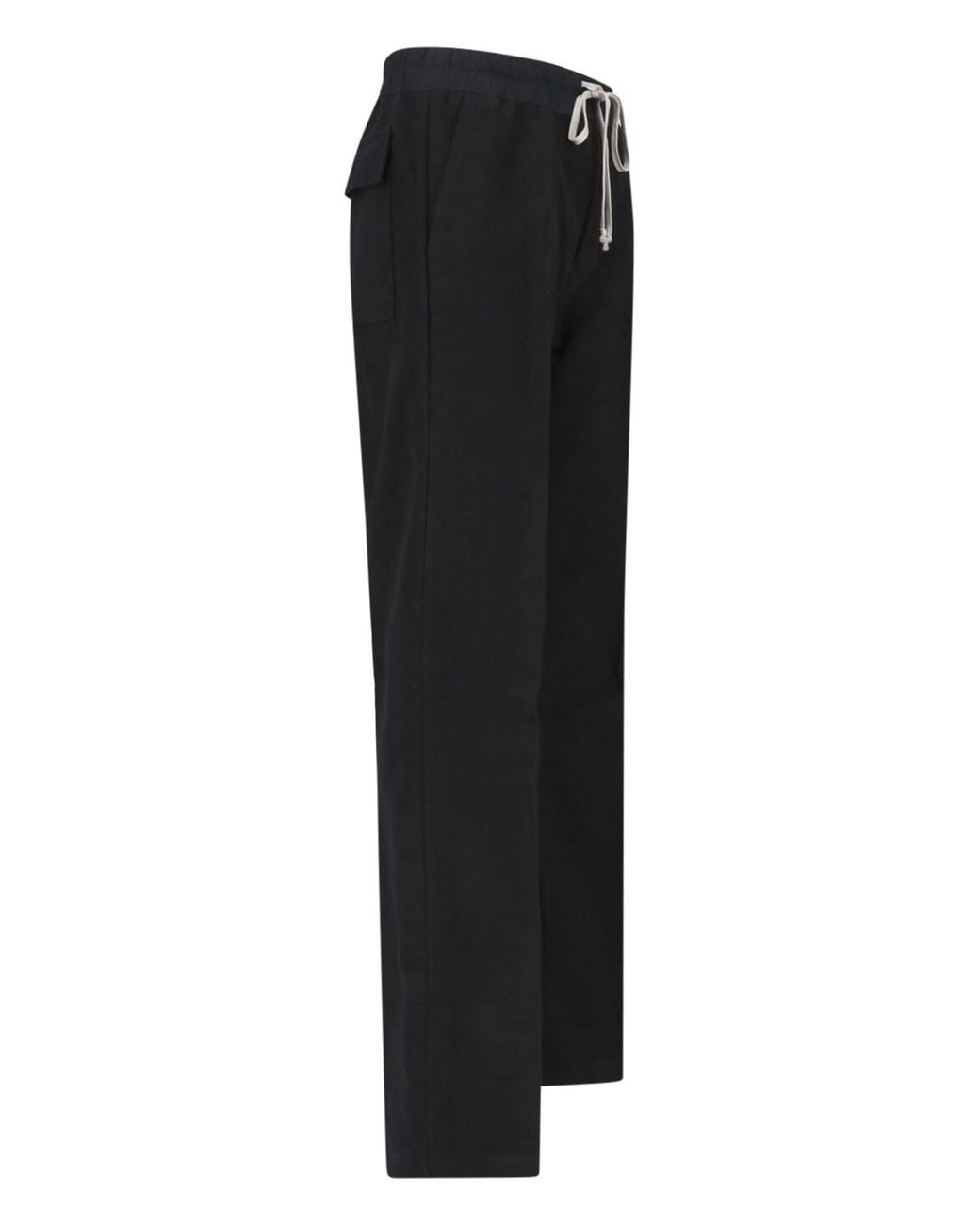 Rick Owens Black Wide-Leg Drawstring Pants for men