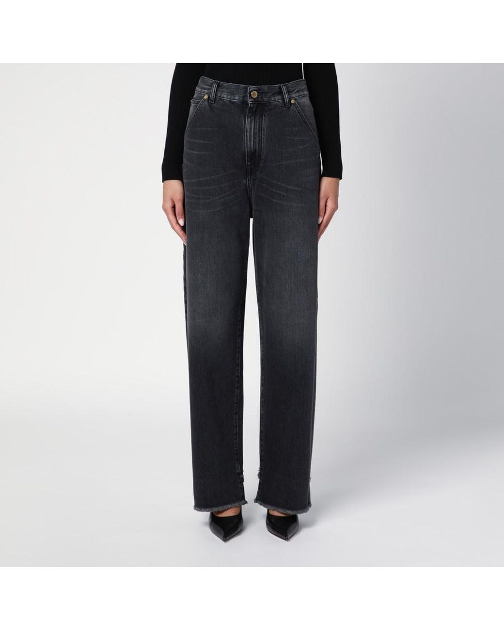 DARKPARK Black Belt Ring Washed Jeans