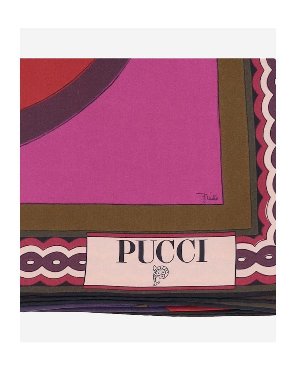 Emilio Pucci Purple Pucci Graphic Print Silk Scarf