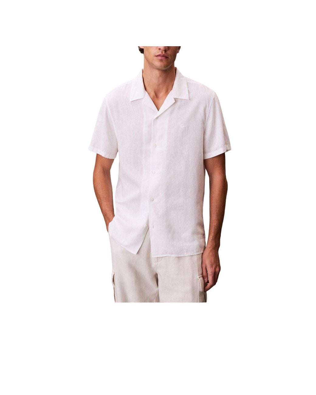 Calvin Klein White Solidcolor Shortsleeve Shirt for men