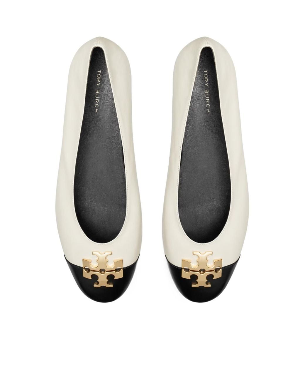 Tory Burch Multicolor Charlie Logo-Plaque Ballet Flats