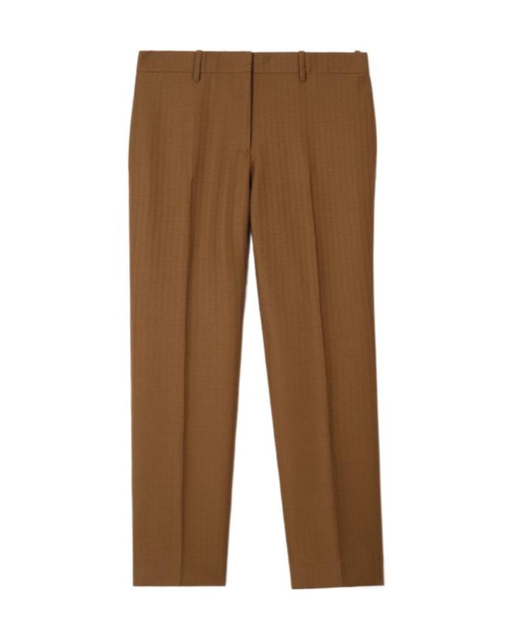 Burberry Brown Wool-Mohair Tailored Trousers