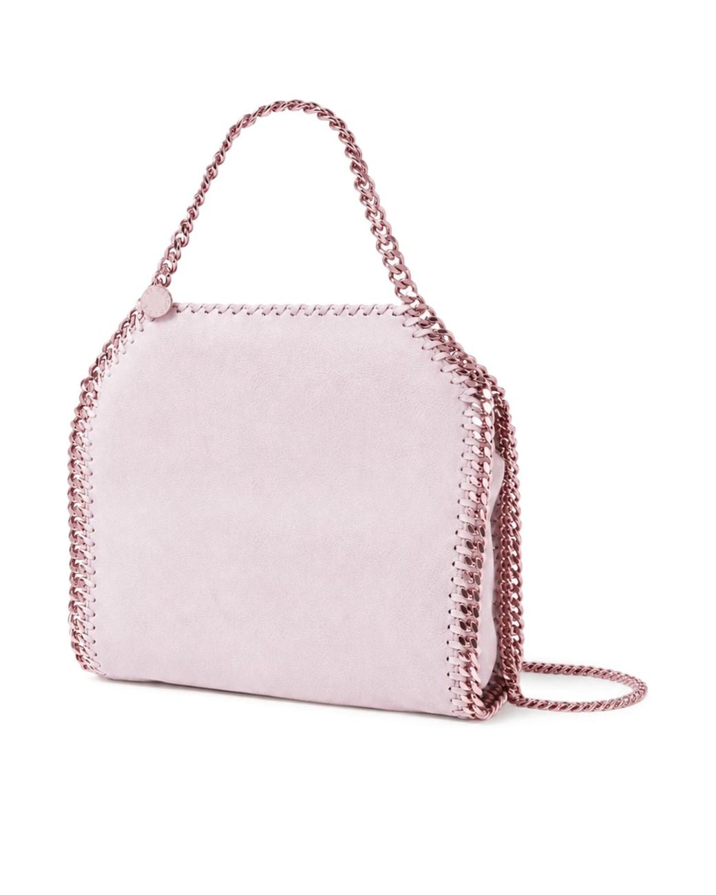 Stella McCartney Pink Mini Falabella Chain-Trim Tote Bag