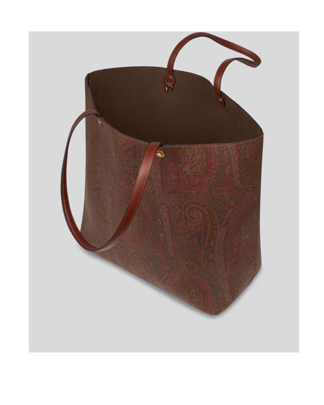 Etro Brown Double-Handle Shoulder Bag