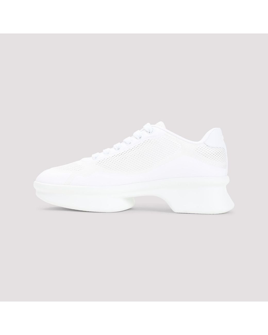 Prada White Mesh Sneakers Textile