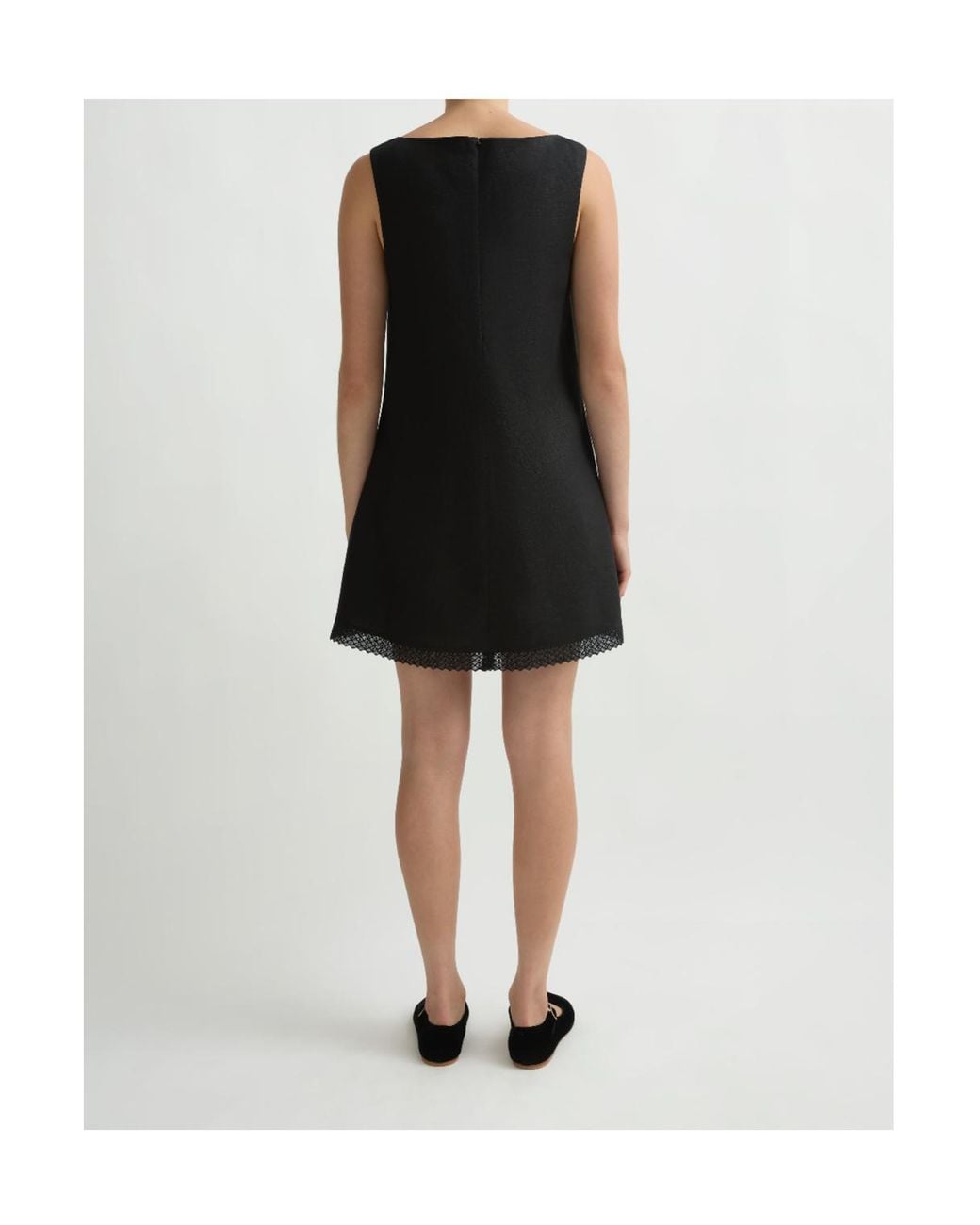 Posse Black Alfie Lace-Trim Mini Dress