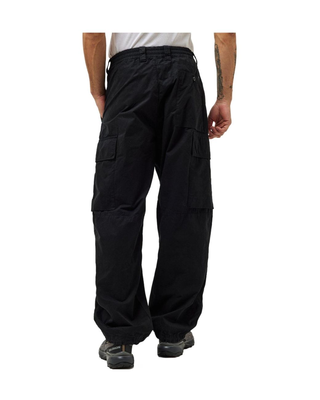 C P Company Black Cargo Trousers for men