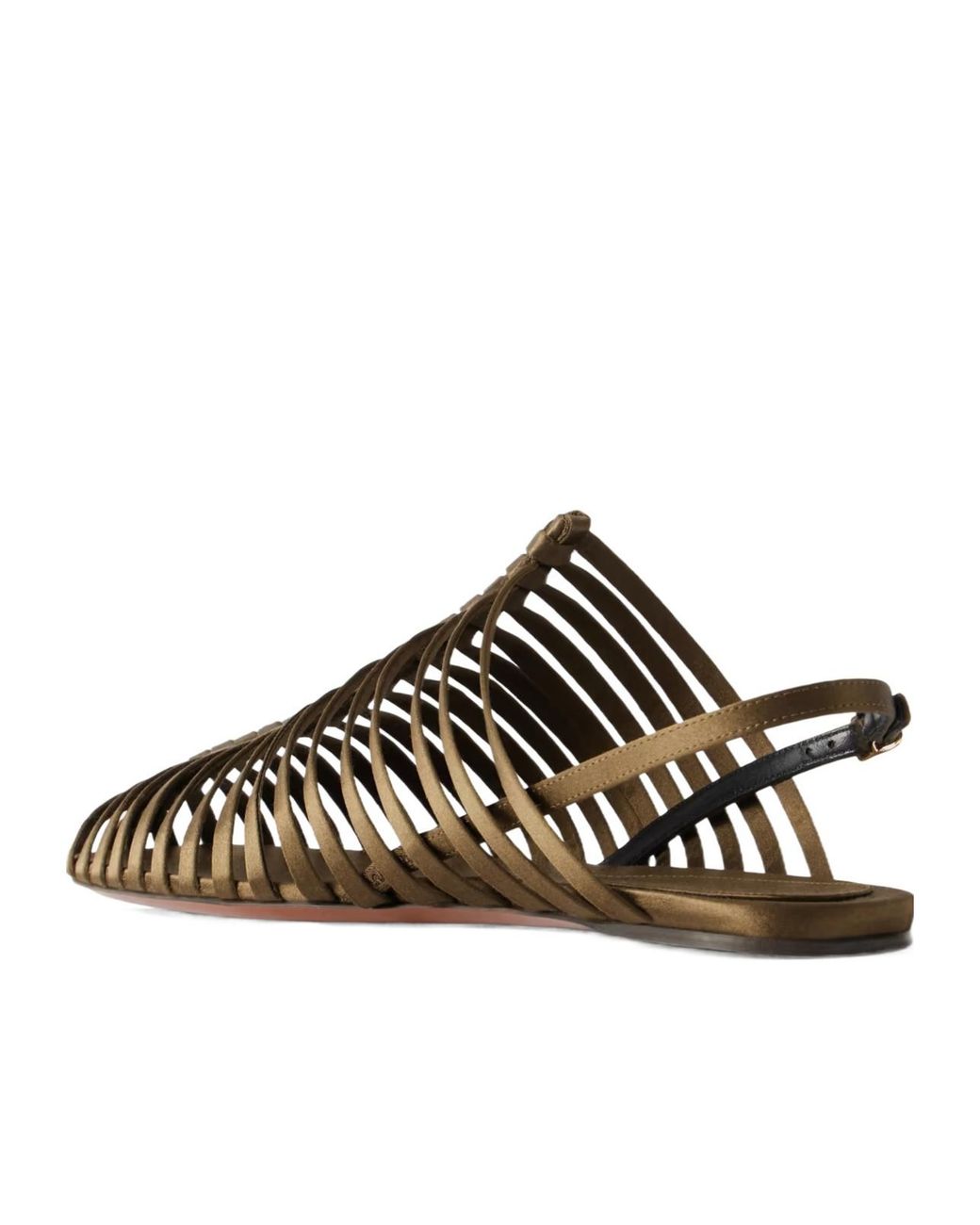 Dries Van Noten Brown Braided Satin Ballet Flats