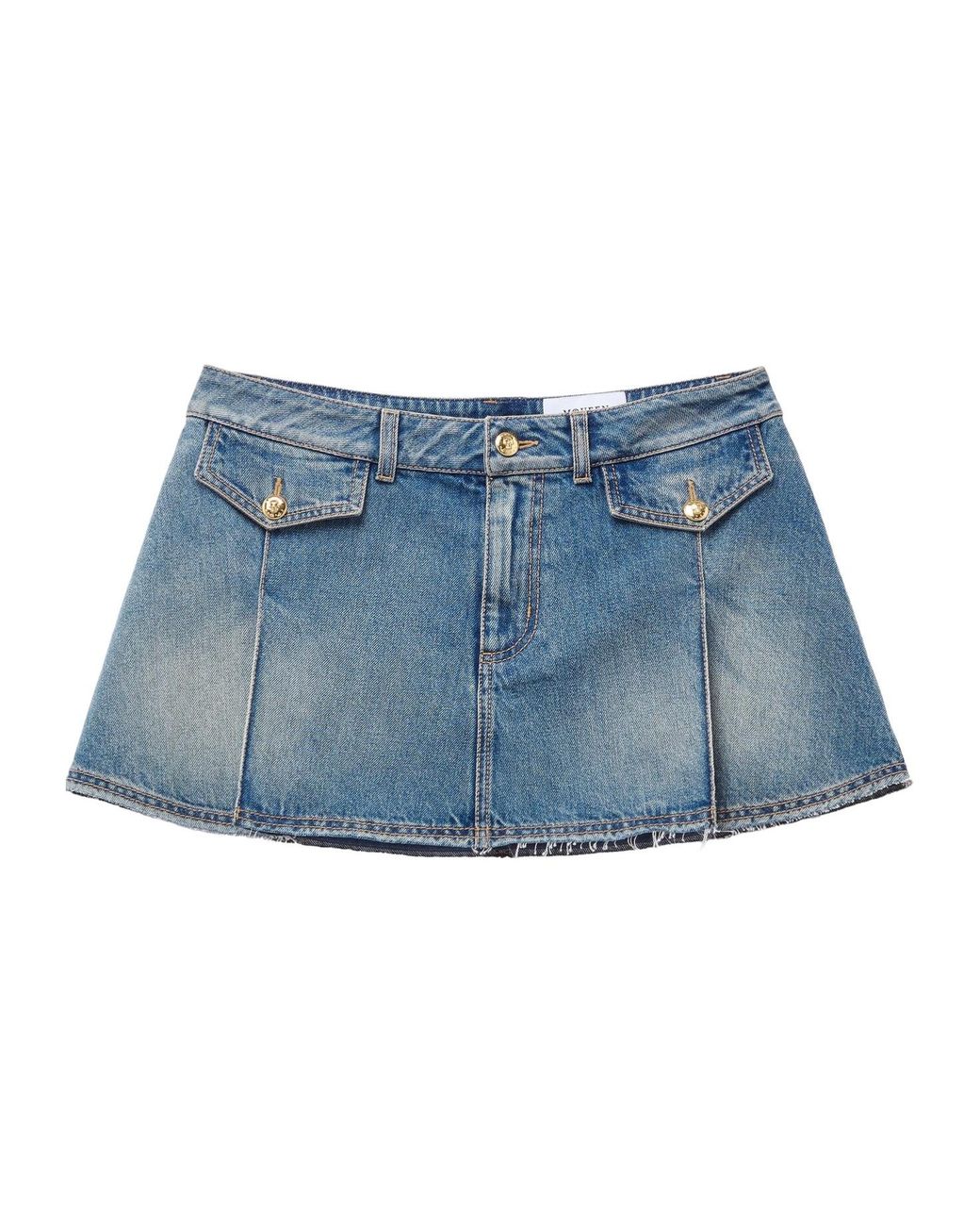 McQueen Blue Denim Mini Skirt