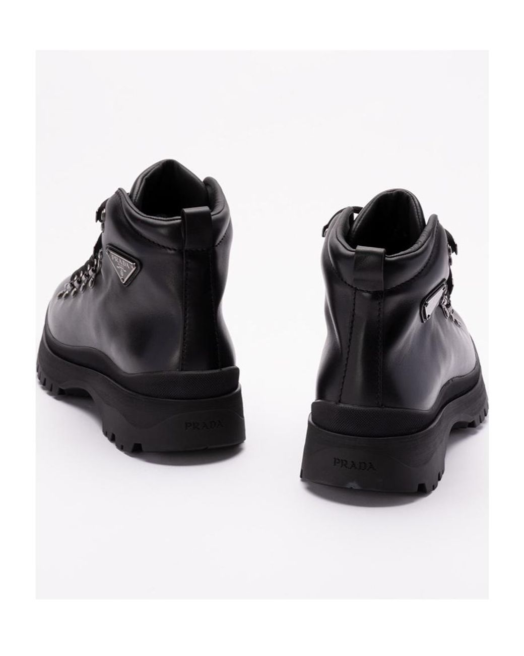 Prada Black Logo Boots for men