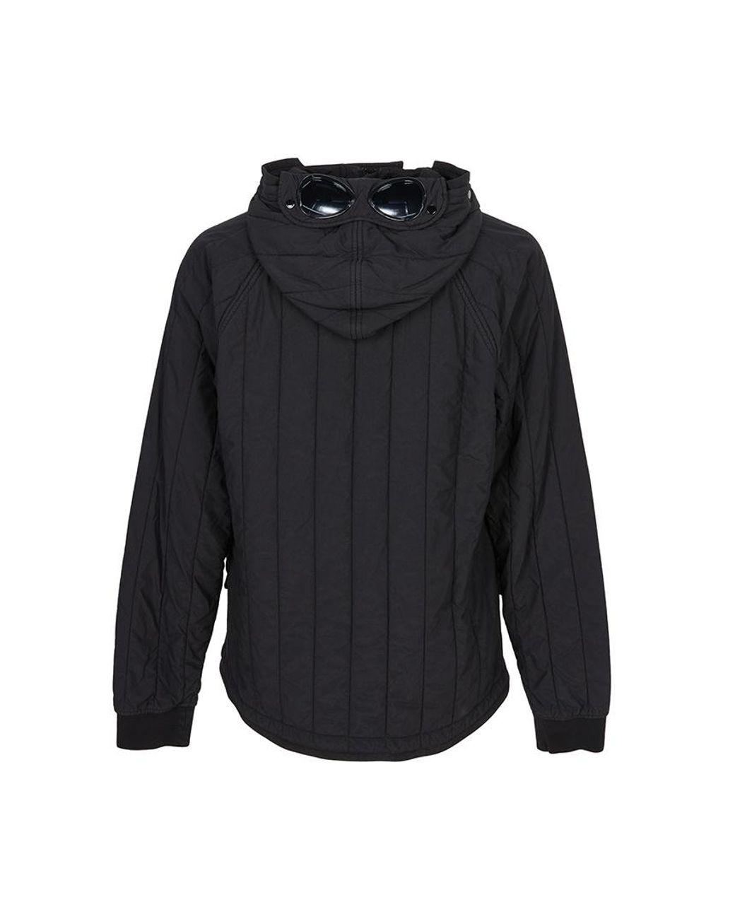 C P Company Black Gd Liner Padded Goggle Jacket for men