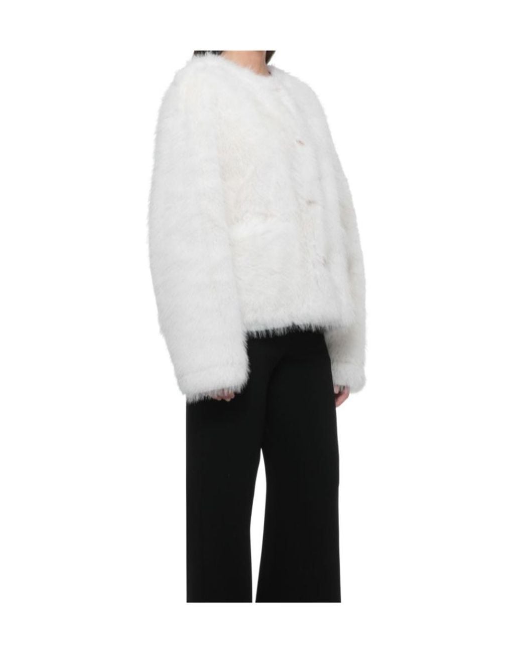 Stand Studio Gray Textured Collarless Jacket