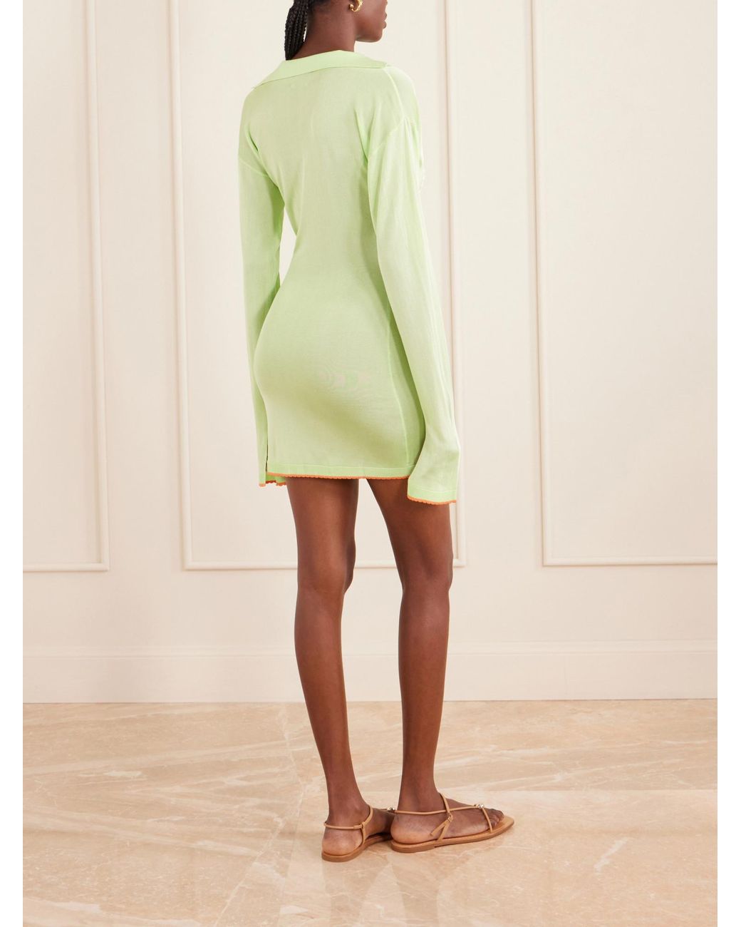Donde Esteban Green Bodycon Knit Dress