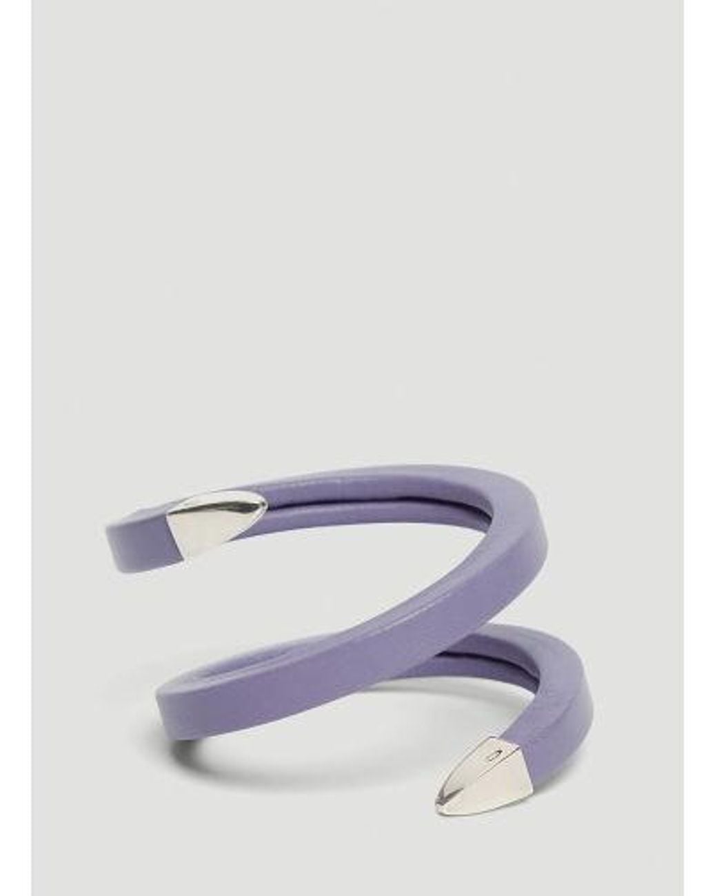 Bottega Veneta White Coiled Cuff Bracelet