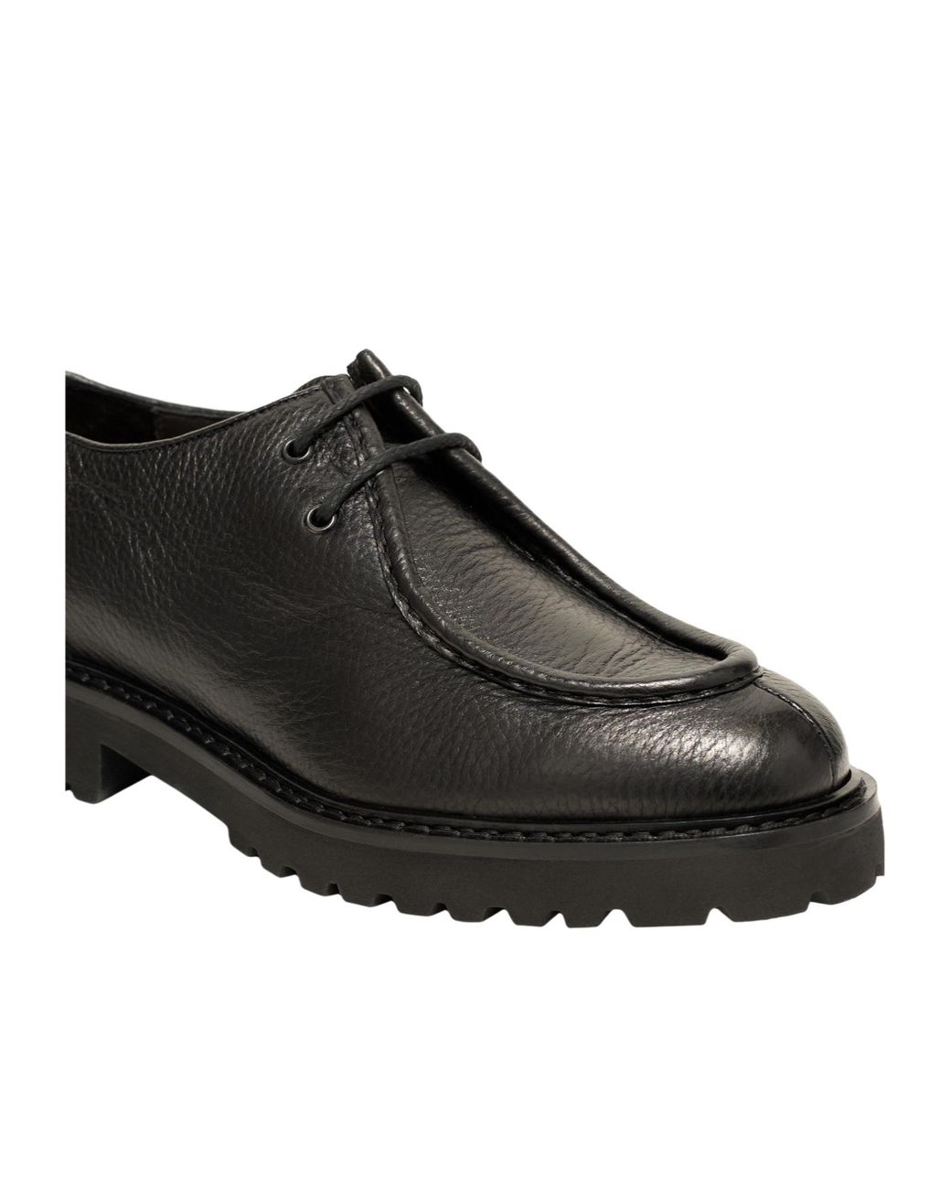 Doucal's Brown Apron-Stitch Lace-Up Shoes for men