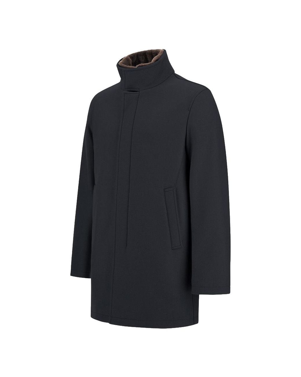 Herno Blue Long-Sleeved Coat for men