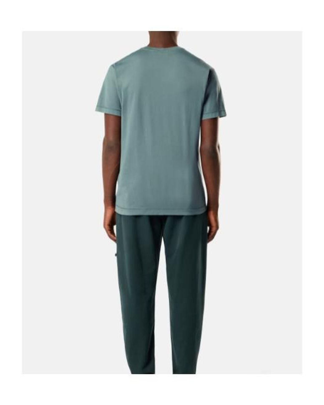 Stone Island Blue Compass Patch T-Shirt for men