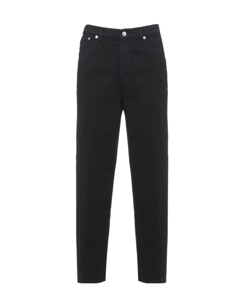 Dondup Black Five-Pocket Straight-Leg Pants