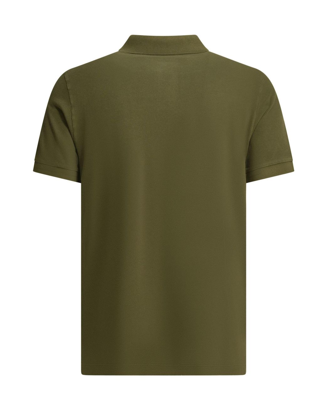 Stone Island Green Compass-Patch Buttoned Polo Shirt for men