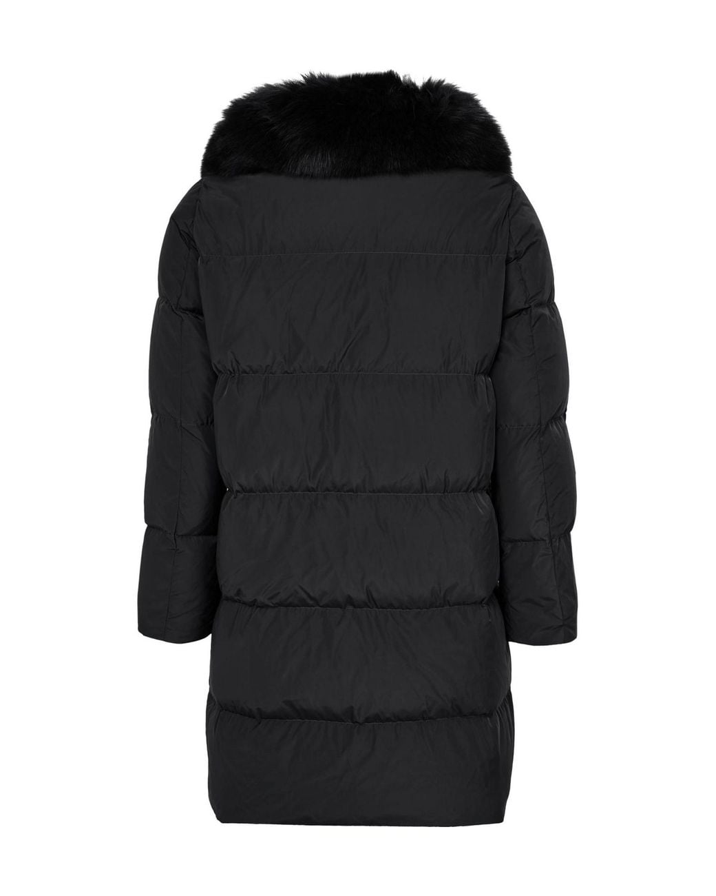 Yves Salomon Black Fur Collar Down Jacket