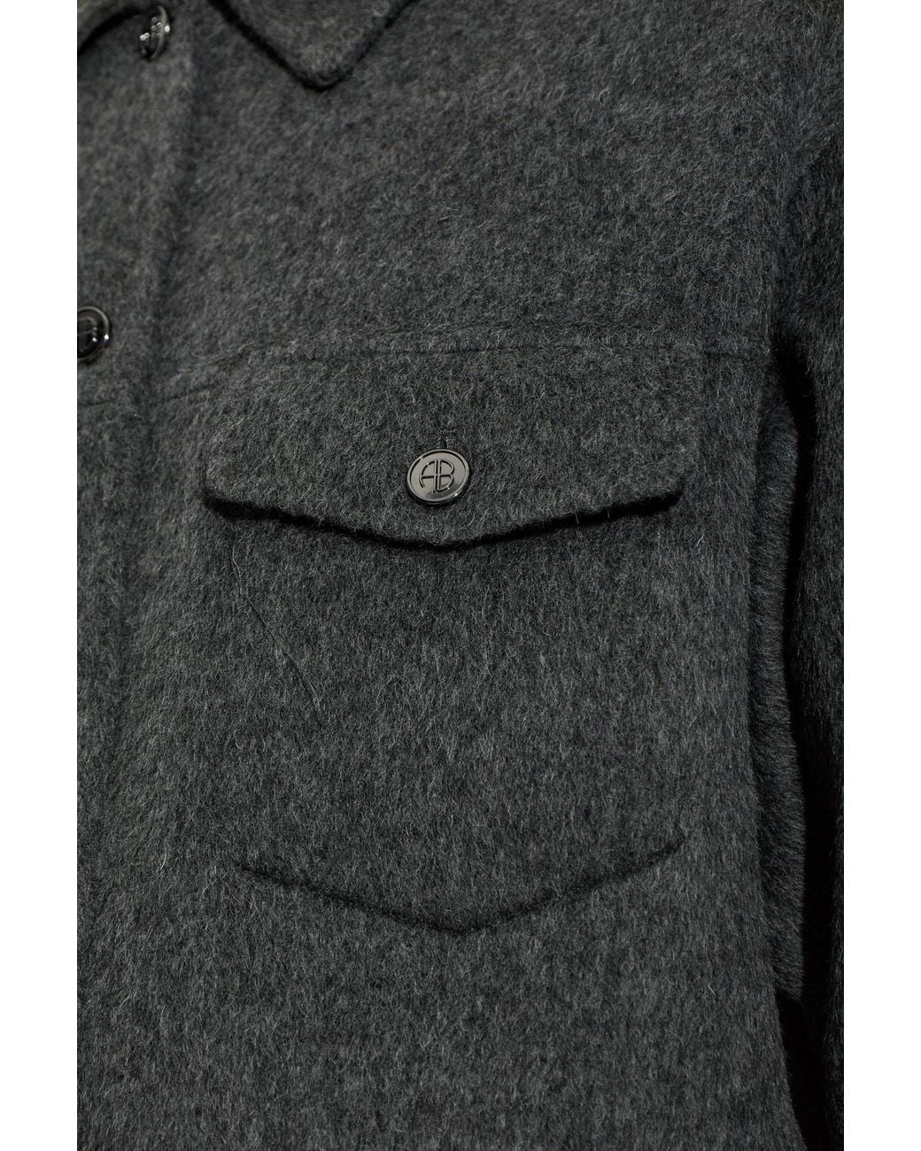Anine Bing Gray Long-Sleeve Casual Jacket