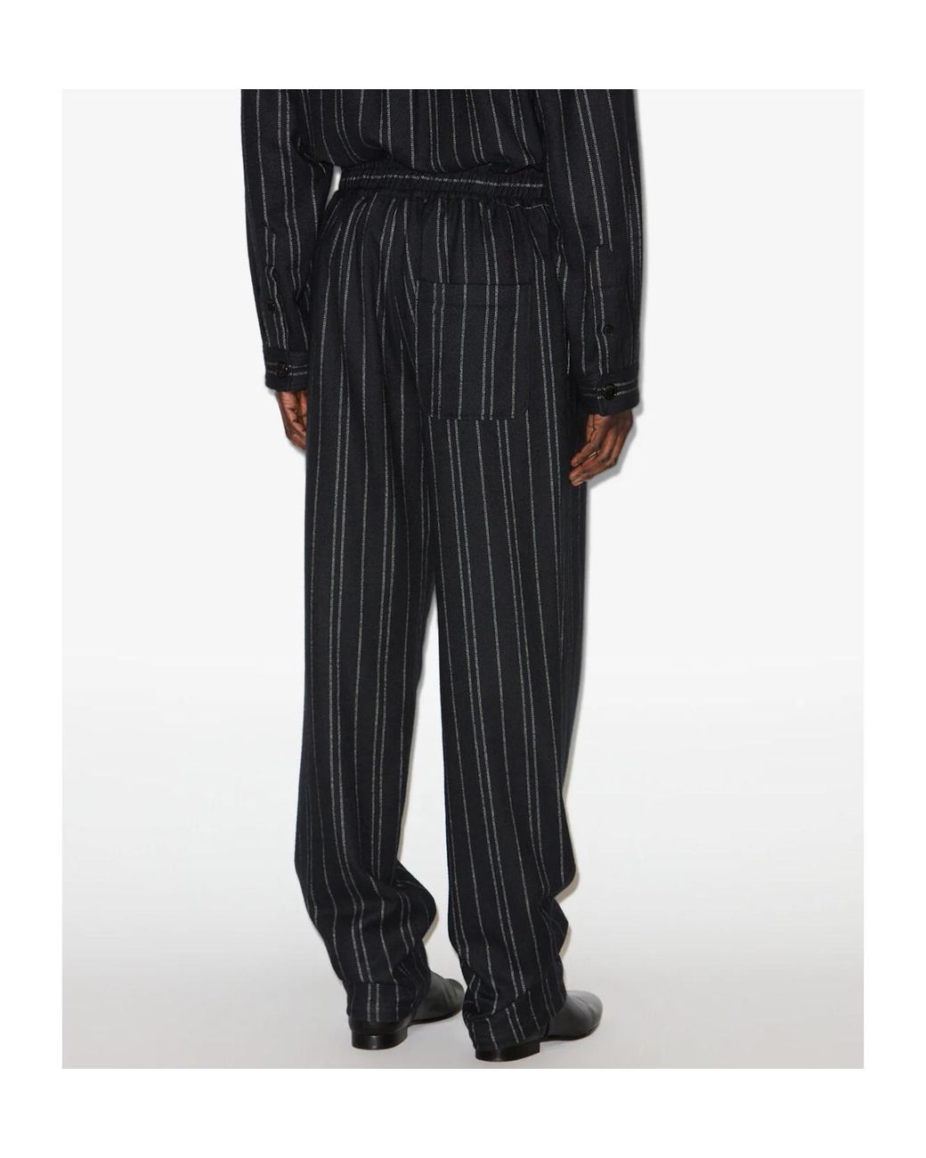Isabel Marant Black Isaki Striped Pants for men