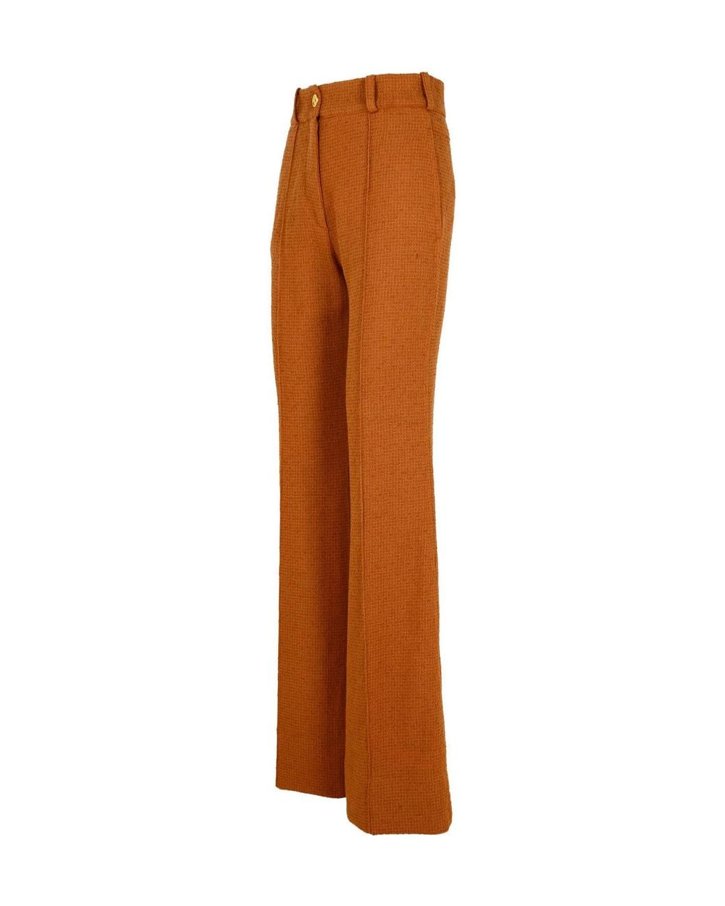 Patou Brown Crease Detailed Flared Pants