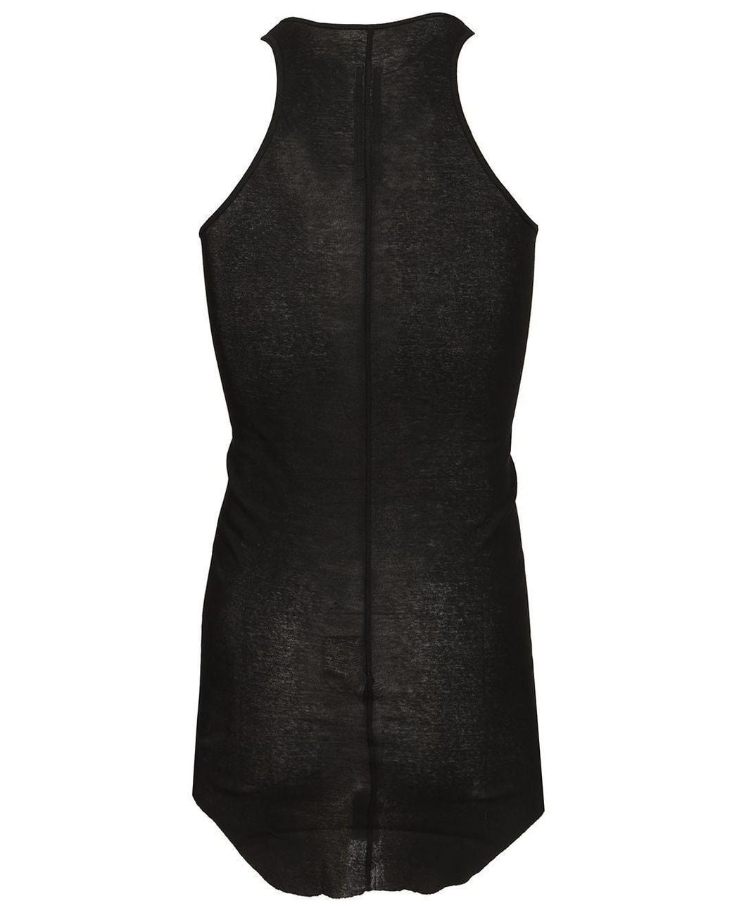 Rick Owens Black Ribbed Racerback Tank Top for men