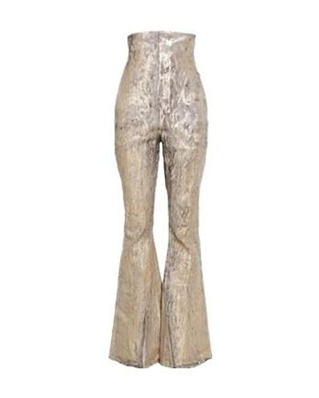 Rick Owens Natural Colorful Denim Flared Pants