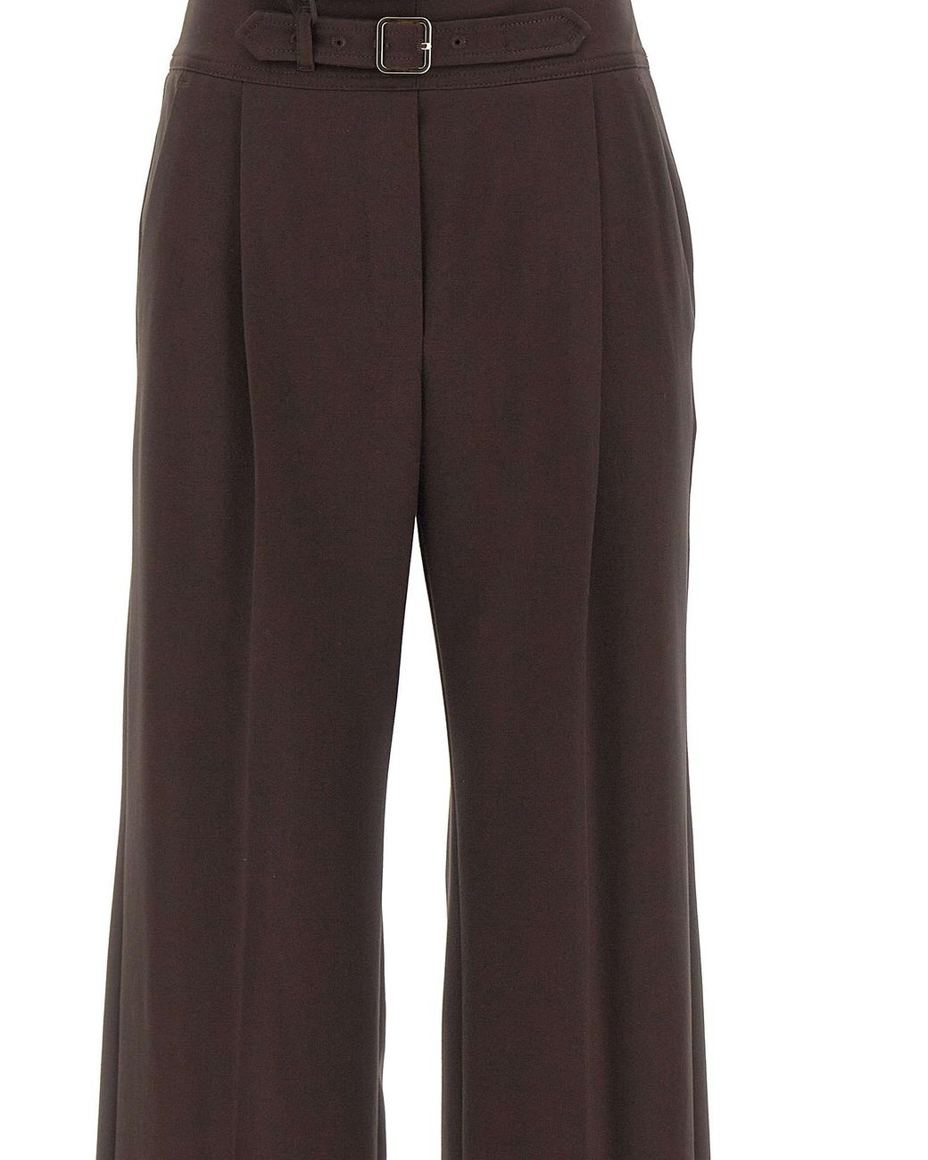 Marella Brown Maranta High-Waist Wide-Leg Pants