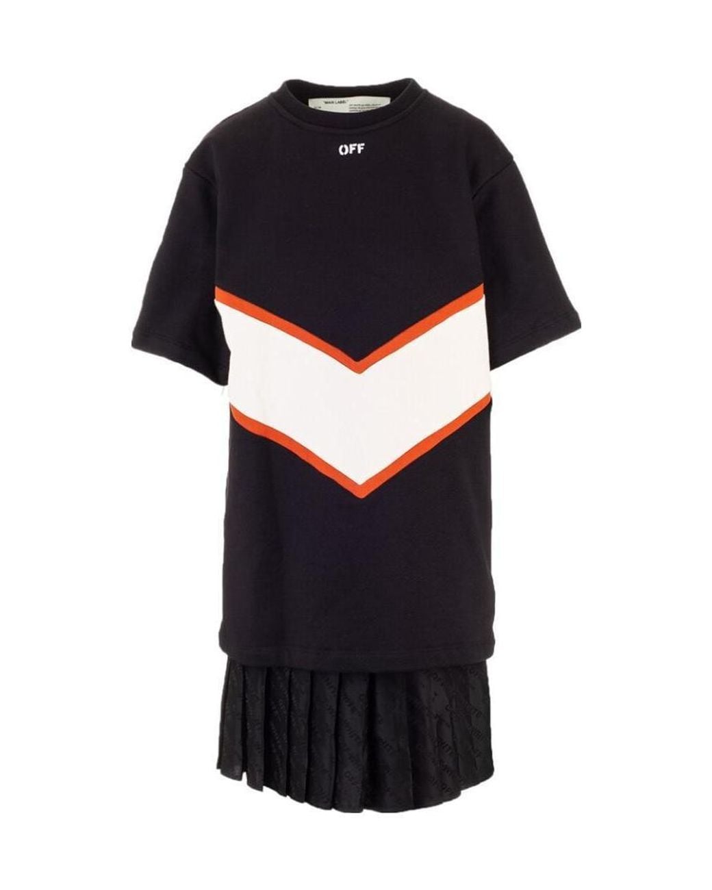Off-White c/o Virgil Abloh Black Contrasting Panels T-Shirt Dress