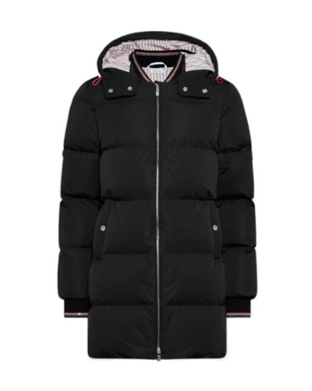 Thom Browne Black Zip-Up Padded Coat