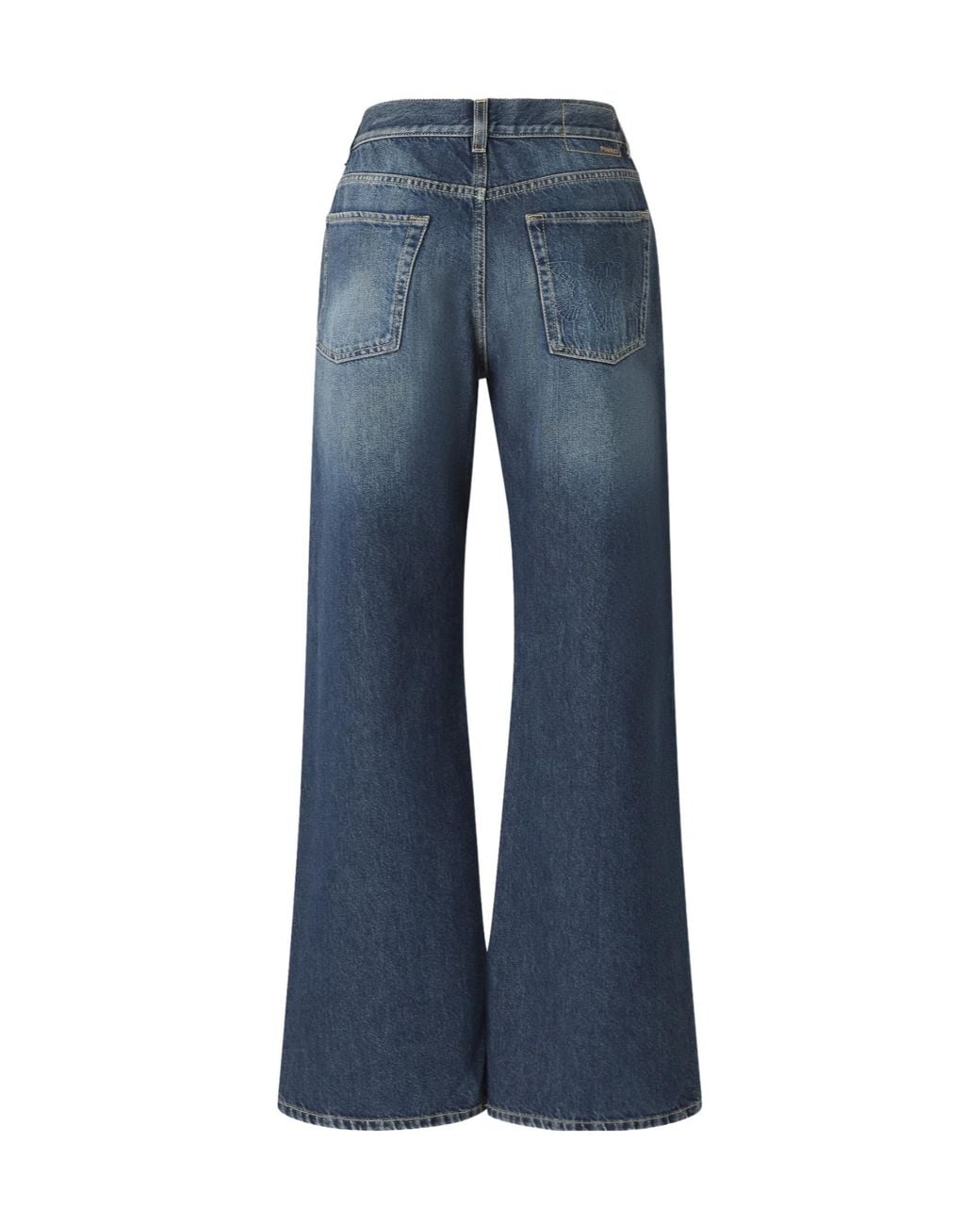 Pinko Blue Wide-Leg Soft Denim Jeans