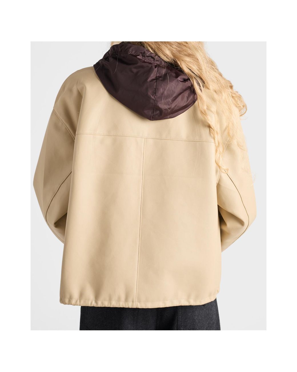 Prada Natural Nappa Leather Blouson Jacket