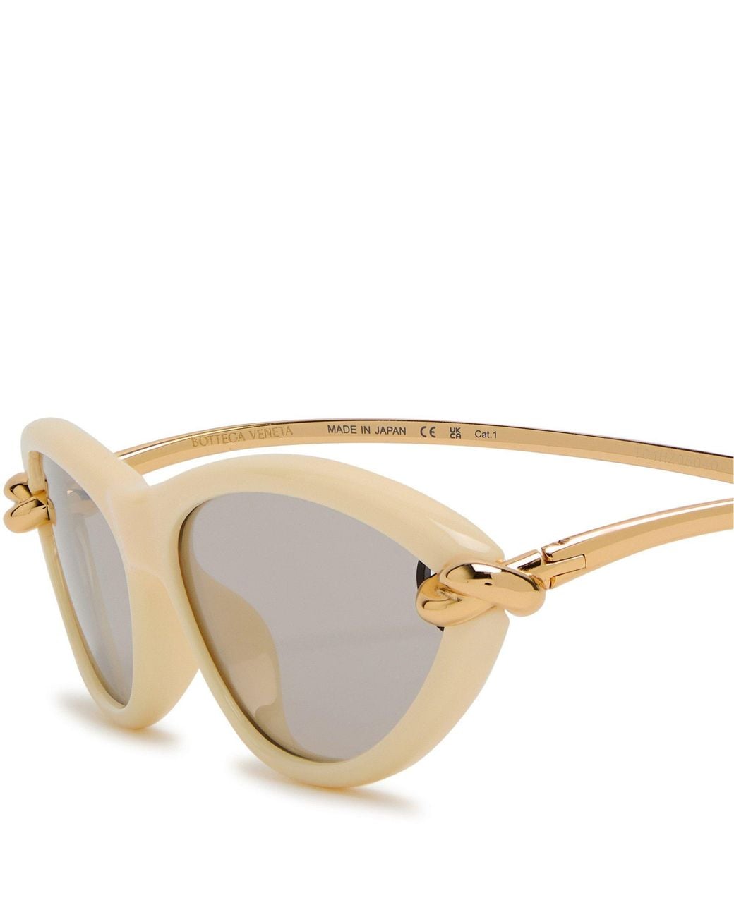 Bottega Veneta White Cat-Shaped Eyeglass Frames