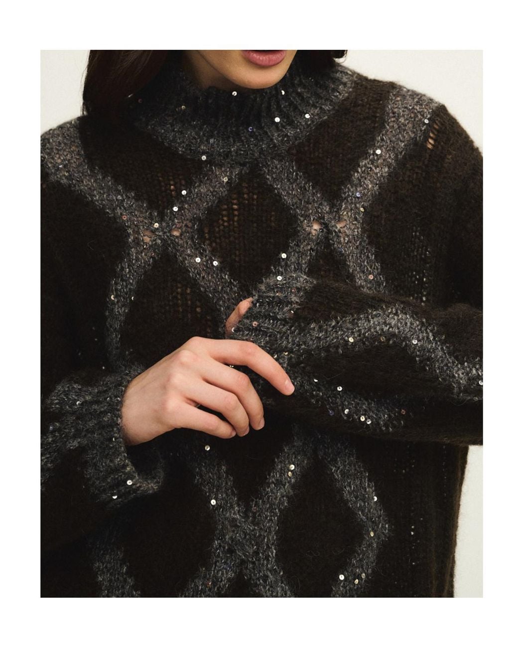 Panicale Black Long-Sleeved Sweater