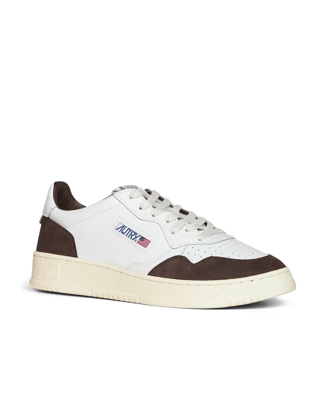 Autry White Panelled Low-Top Sneakers for men