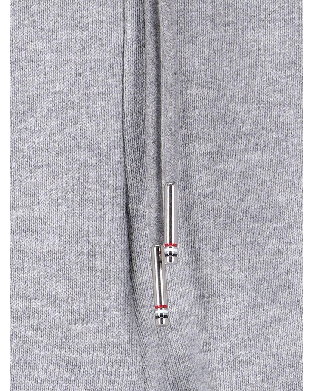 Thom Browne Gray Rwb Side Stripe Sweatpants