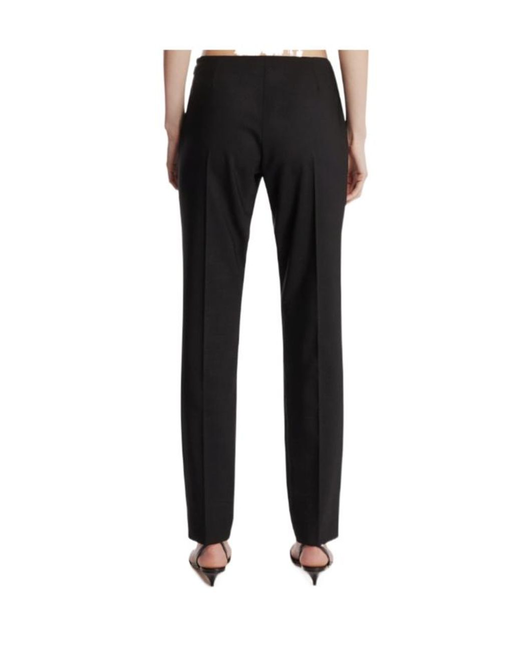 The Row Black Pleated Stright Leg Pants