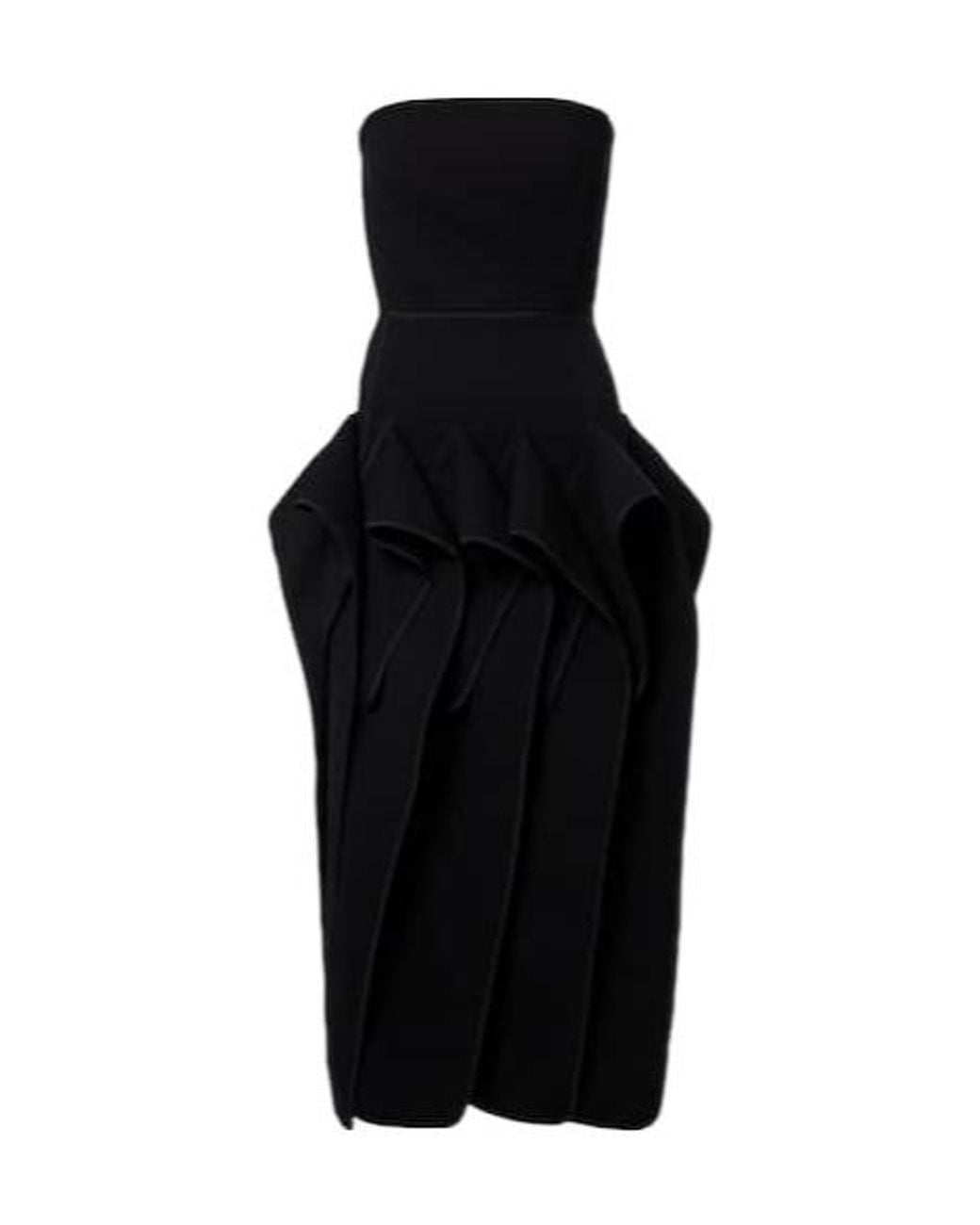 Maticevski Black Breakout Draped Midi Dress
